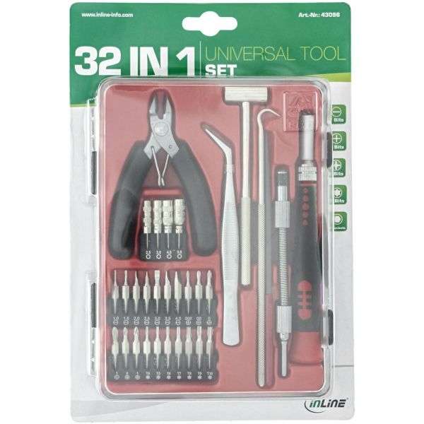 Naar omschrijving van 43096 - InLine Universal-Tool-Set 32in1