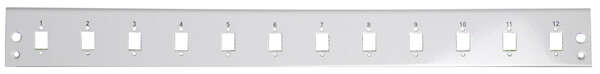 Naar omschrijving van 53024-1 - Frontplaat 12-v duplex LC of simplex SC Grijs