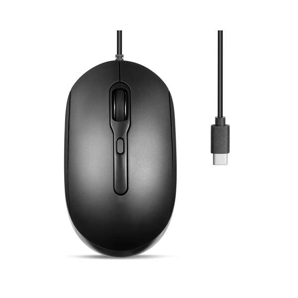 Naar omschrijving van 57144B - Perixx PERIMICE-222CB, mouse, optical, 4 buttons, silent, USB-C, black
