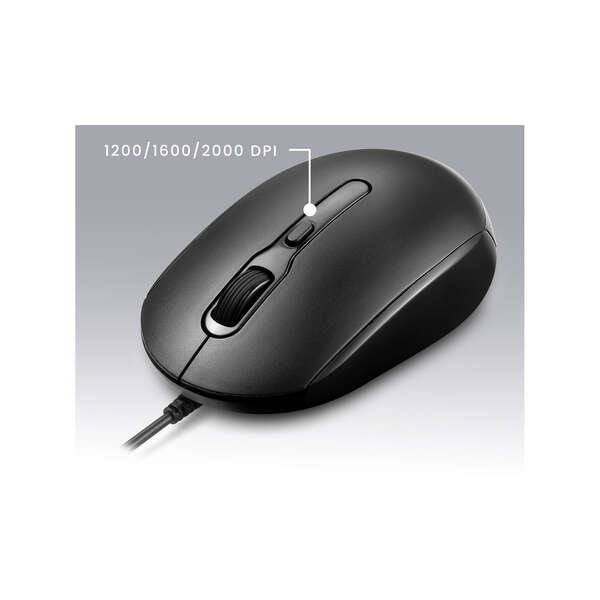Naar omschrijving van 57144B - Perixx PERIMICE-222CB, mouse, optical, 4 buttons, silent, USB-C, black