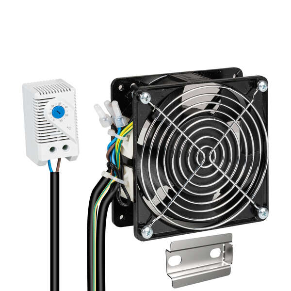 Naar omschrijving van 691664-1 - Complete built-in fan set for wall-mounted housing  incl. Thermostat and connection cables