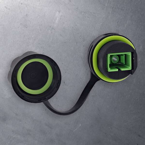 Naar omschrijving van 69927E - InLine Fiber optic coupler SC, short, IP68, 2x SC socket, M20