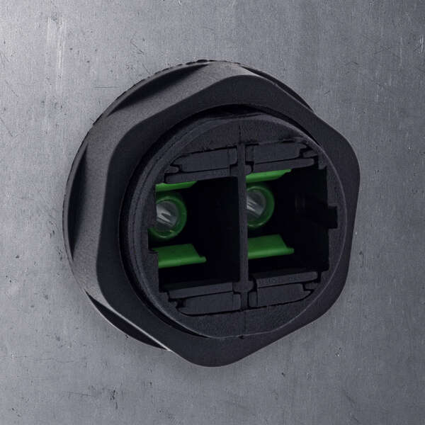 Naar omschrijving van 69927G - InLine Fiber optic coupler SC, short, IP68, 2x2 SC socket, M20