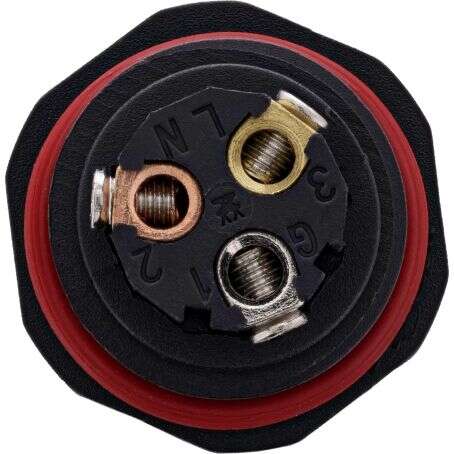 Naar omschrijving van 69927V - InLine Mains coupler, IP68, 3-pin, 4-way, M20, black