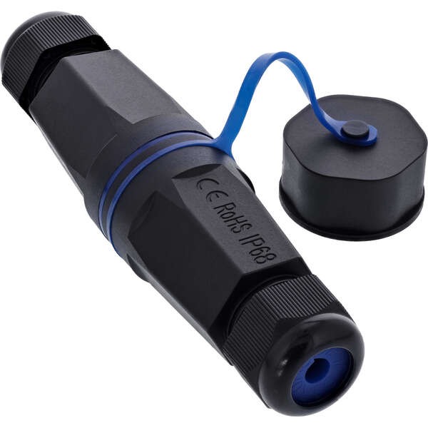 Naar omschrijving van 69992V - InLine Cable connector empty housing RJ45 Keystone, IP68, with cover