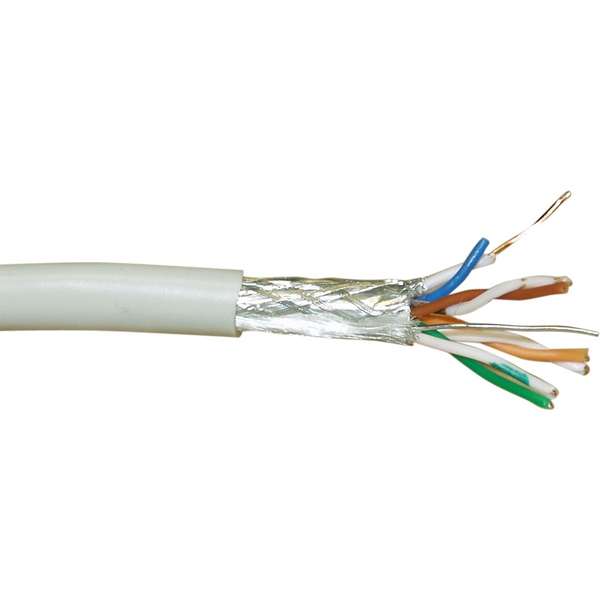 Naar omschrijving van 2500-50 - Inline Cat.5e S/FTP installatie kabel, Grijs, doos 50m