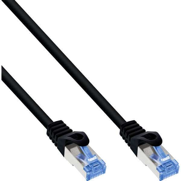 Naar omschrijving van 74822S - InLine Patch cable, Cat.6A, S/FTP, TPE flexible, Black, 0.25m