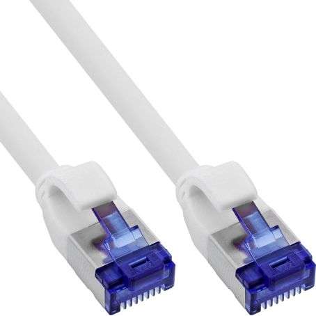 Naar omschrijving van 74915W - Patch cable slim, Cat.6A, S/FTP, TPE (LSZH) flexible, PoE, white, 15m