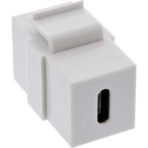 Naar omschrijving van 76201W - InLine USB 3.1 Snap-In module, USB-C F/F, white housing
