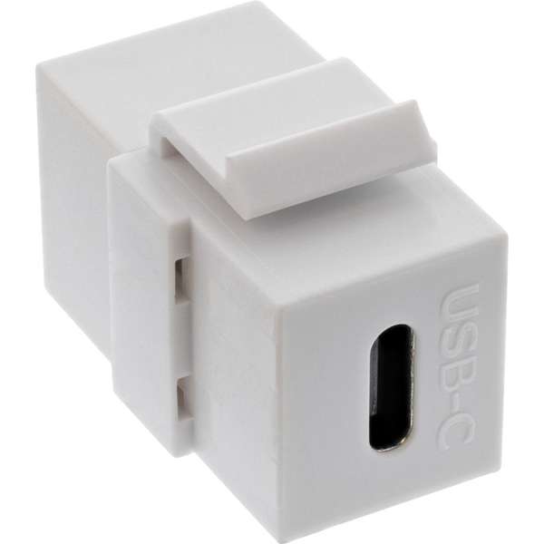 Naar omschrijving van 76201W - InLine USB 3.1 Snap-In module, USB-C F/F, white housing