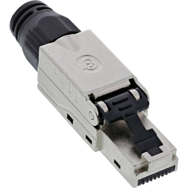 Naar omschrijving van 76204C - InLine® RJ45 plug Cat.8.1 2000MHz, field-installable, shielded, with screw cap