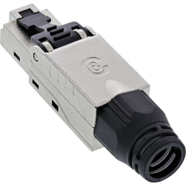 Naar omschrijving van 76204C - InLine® RJ45 plug Cat.8.1 2000MHz, field-installable, shielded, with screw cap