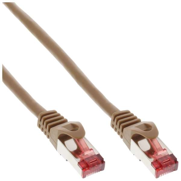 Naar omschrijving van IS6BR075 - InLine Patchkabel,  S-STP/PiMF, Cat. 6, bruin, 7,5m