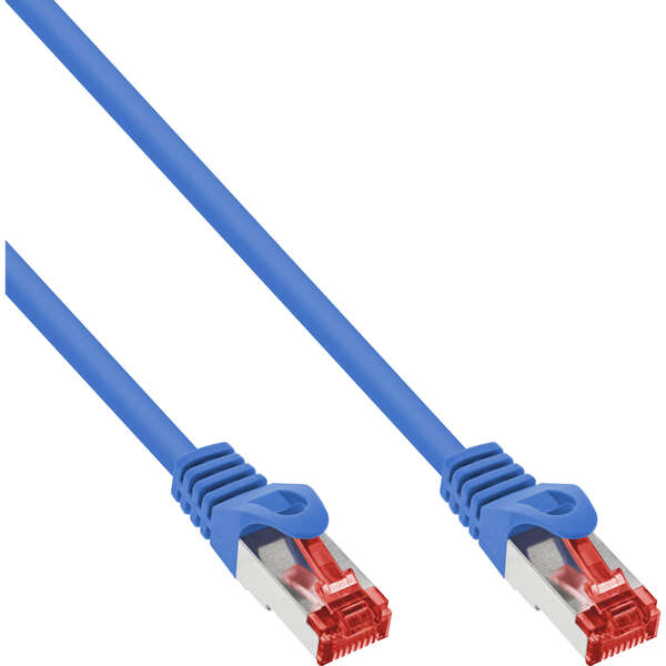 Naar omschrijving van 76450B - InLine Patchkabel,  S-STP/PiMF, Cat. 6, blauw, 0,5m