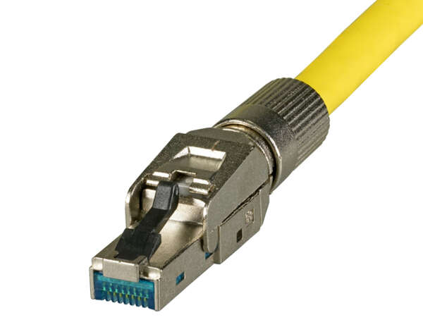 Naar omschrijving van 88035-2 - Field installable connector, RJ45 Cat.8 Class 1 AWG22 - 27, zinc alloy