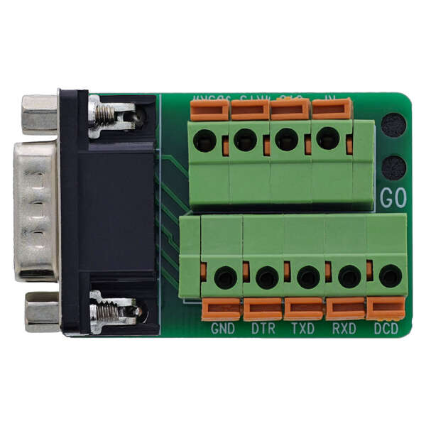 Naar omschrijving van 92501B - InLine Terminal block D-Sub 9 plug, spring terminal, screw lock
