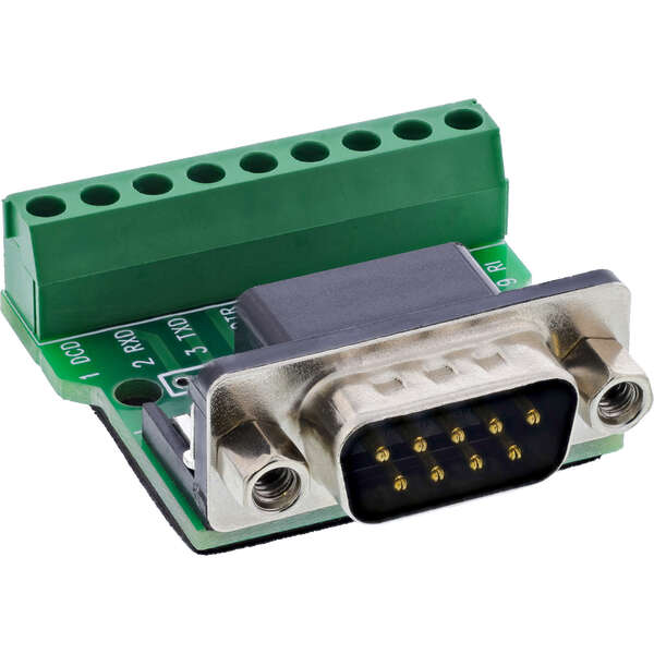 Naar omschrijving van 92501D - InLine Terminal block D-Sub 9 plug, screw terminal, screw lock