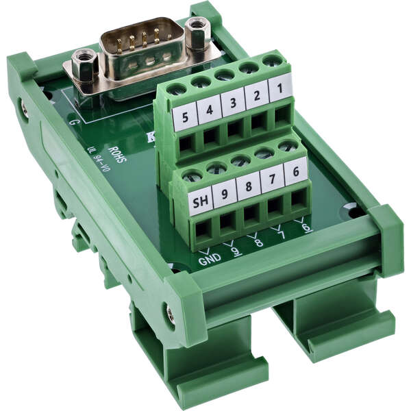 Naar omschrijving van 92501L - InLine D-Sub 9 terminal block, plug, screw terminal, top-hat rail