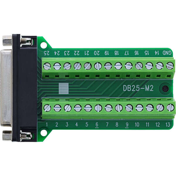 Naar omschrijving van 92502E - InLine D-Sub 25 terminal block, socket, 2-row, screw terminal