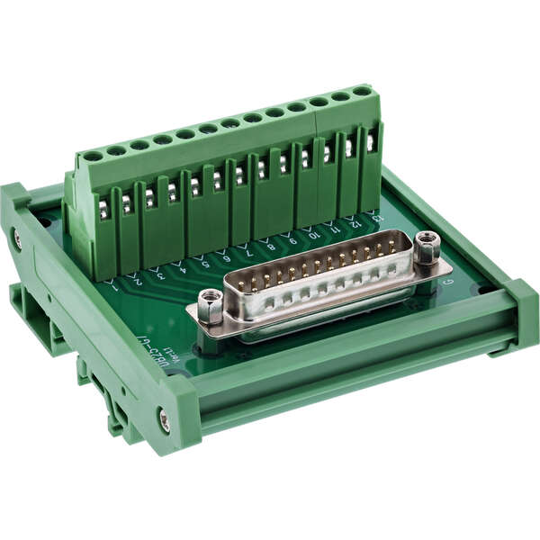 Naar omschrijving van 92502I - InLine D-Sub 25 terminal block, plug, screw terminal, top-hat rail, numbered
