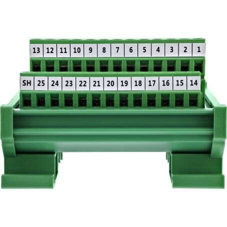 Naar omschrijving van 92502H - InLine D-Sub 25 terminal block, socket, screw terminal, for top-hat rail