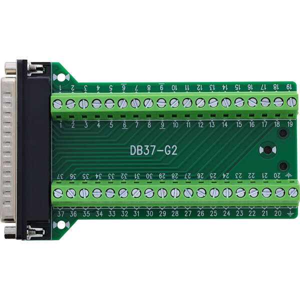 Naar omschrijving van 92502J - InLine D-Sub 37 terminal block, connector, 2-row, screw terminal, lateral