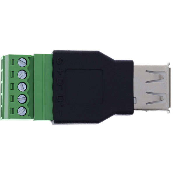 Naar omschrijving van 92504B - InLine USB-A socket to terminal block, 5-pin, without cable