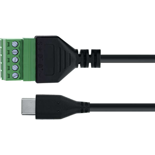 Naar omschrijving van 92504E - InLine USB-C plug to terminal block, 5-pin, with cable