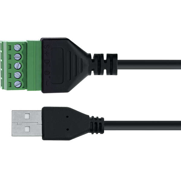 Naar omschrijving van 92504G - InLine USB-A plug to terminal block, 5-pin, with cable