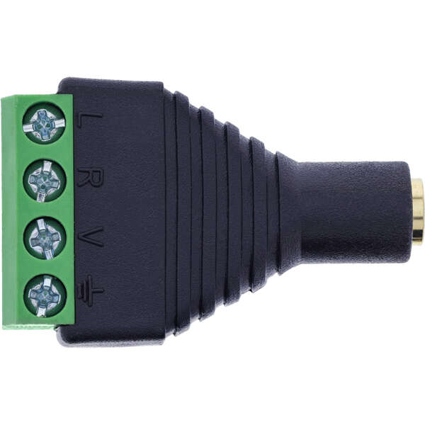 Naar omschrijving van 92504K - InLine 3.5mm jack socket 4-pin stereo/micro to terminal block