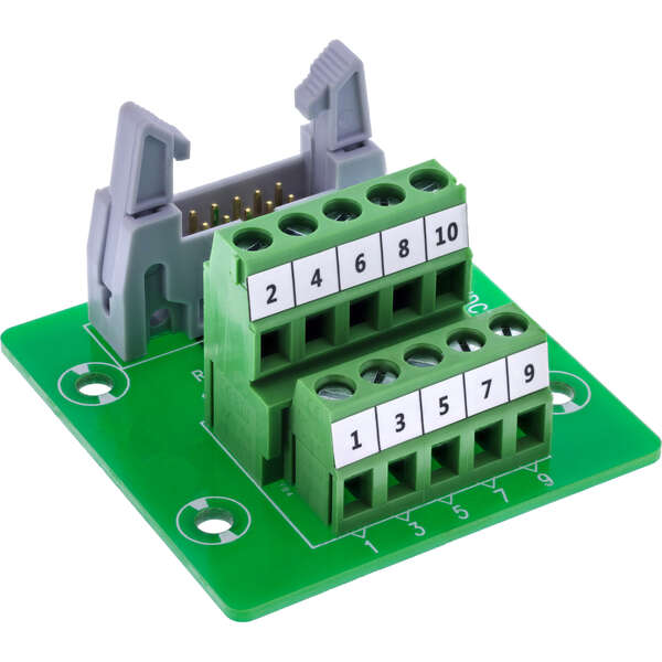 Naar omschrijving van 92504O - InLine IDC 10 socket to terminal block, 5-pin, on circuit board