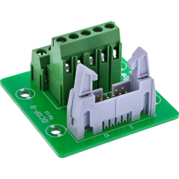 Naar omschrijving van 92504O - InLine IDC 10 socket to terminal block, 5-pin, on circuit board