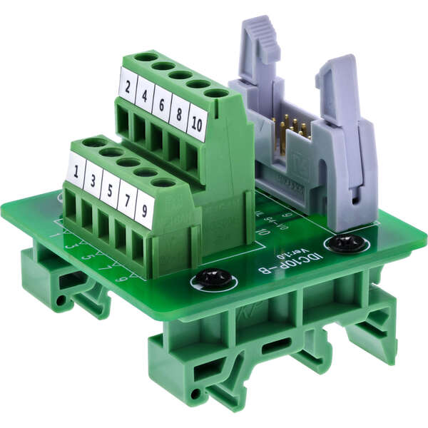 Naar omschrijving van 92504O - InLine IDC 10 socket to terminal block, 5-pin, on circuit board