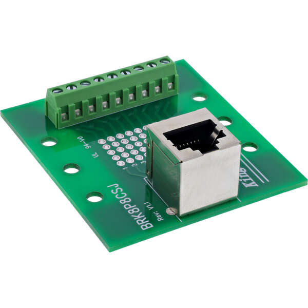 Naar omschrijving van 92505A - InLine Terminal block, RJ45 socket, upwards, for top-hat rail