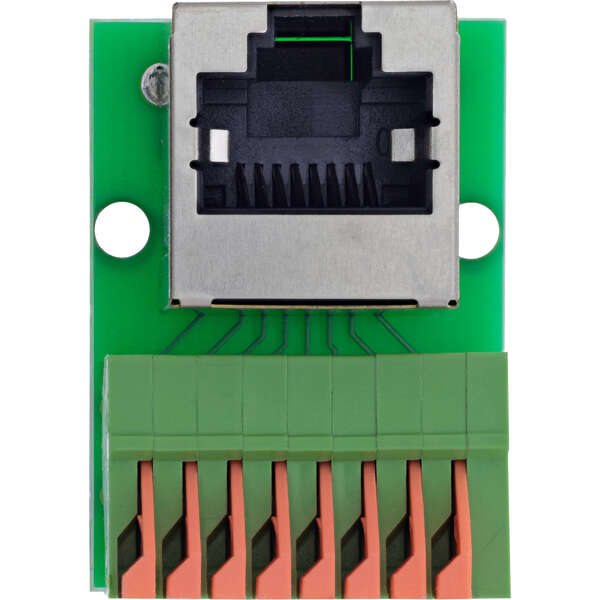 Naar omschrijving van 92505G - InLine® RJ45 socket on push-in terminal, 8-pin, Cat.5e, angled