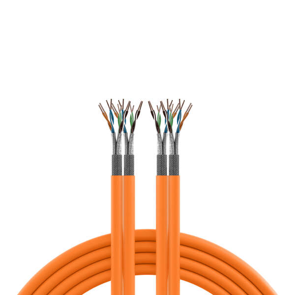 Naar omschrijving van 99980DX-500-CPR - INFRALAN Cat.7 1000 AWG23, S/FTP 8P CPR Eca orange, 500m