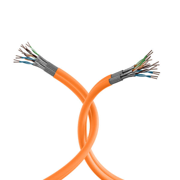 Naar omschrijving van 99980DX-500-CPR - INFRALAN Cat.7 1000 AWG23, S/FTP 8P CPR Eca orange, 500m