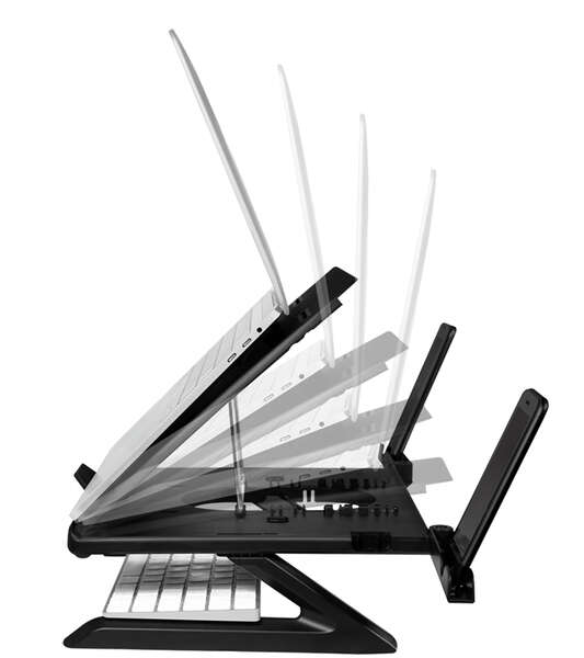 Naar omschrijving van AA0133 - Notebook stand, foldable, height adjustable, black