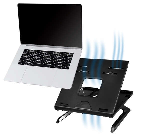 Naar omschrijving van AA0133 - Notebook stand, foldable, height adjustable, black