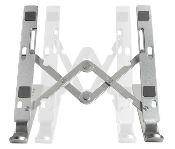 Naar omschrijving van AA0134 - Notebook stand, foldable, aluminum, silver