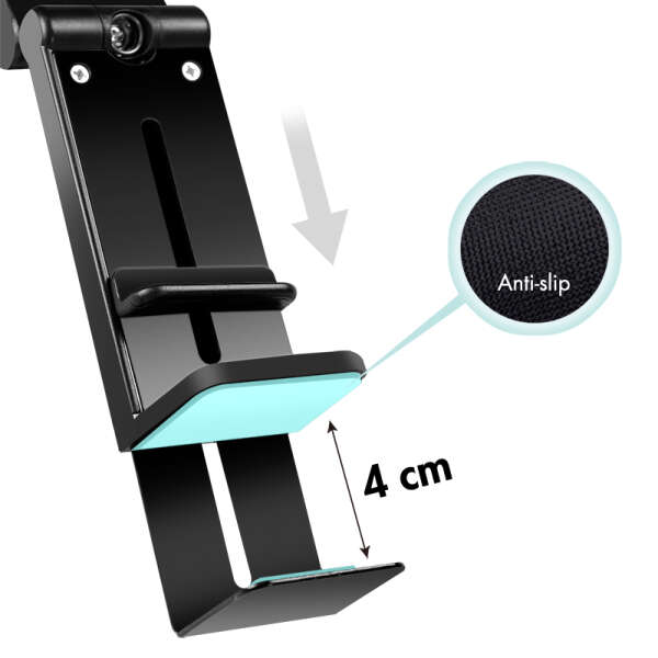 Naar omschrijving van AA0179 - Universele smartphonehouder, set van 2, 4,7-6,9inch, 360graden draaibaar, zwart