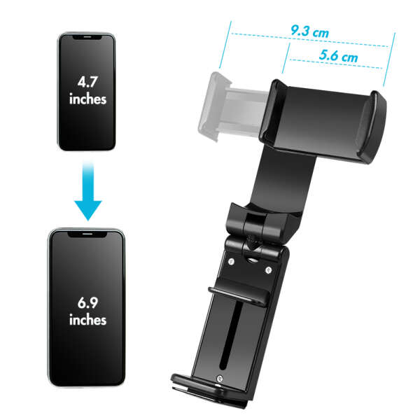 Naar omschrijving van AA0179 - Universele smartphonehouder, set van 2, 4,7-6,9inch, 360graden draaibaar, zwart