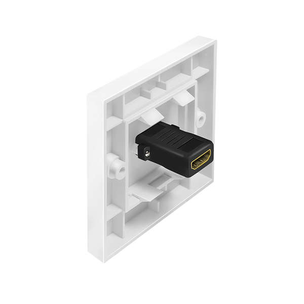 Naar omschrijving van AH0017 - HDMI wall plate with coupler HDMI Female/Female, 1-port, white