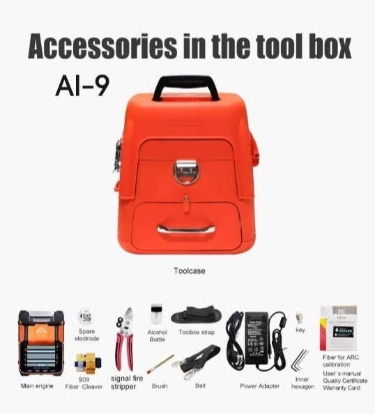 Naar omschrijving van AI-9 - Signal Fire Extralink AI-9 Fusion splicer, 7800mAh battery,  LCD 5,1
