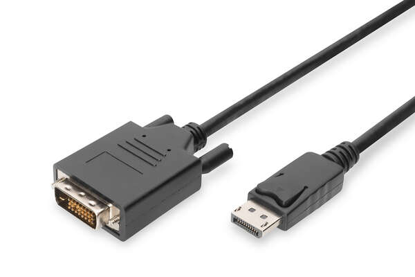 Naar omschrijving van AK-340301-010-S - DisplayPort Adapter Cable, Type DP-DVI (24+1) M/M, 1.0m, w/interlock, DP 1.1a, bl