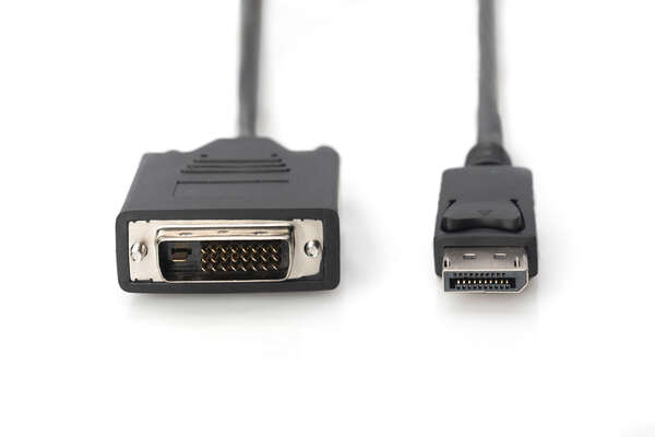 Naar omschrijving van AK-340301-010-S - DisplayPort Adapter Cable, Type DP-DVI (24+1) M/M, 1.0m, w/interlock, DP 1.1a, bl
