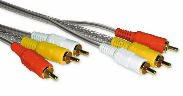 Naar omschrijving van AK2282 - A/V Cinch aansluitkabel  3m