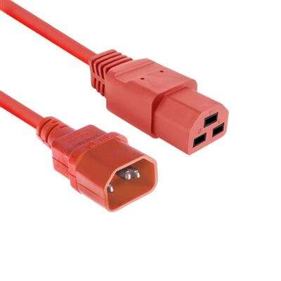Naar omschrijving van AK5376 - ACT Netsnoer C14 - C21 IEC60320 rood 1,5 m