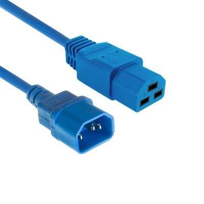 Naar omschrijving van AK5383 - ACT Netsnoer C14 - C21 IEC60320 blauw 2,5 m