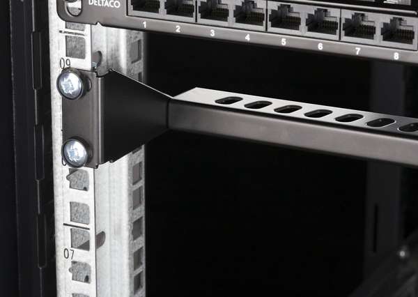 Naar omschrijving van AST19-1 - 1U 19 inch metalen rail voor kabelbinder voor server- en patchkasten